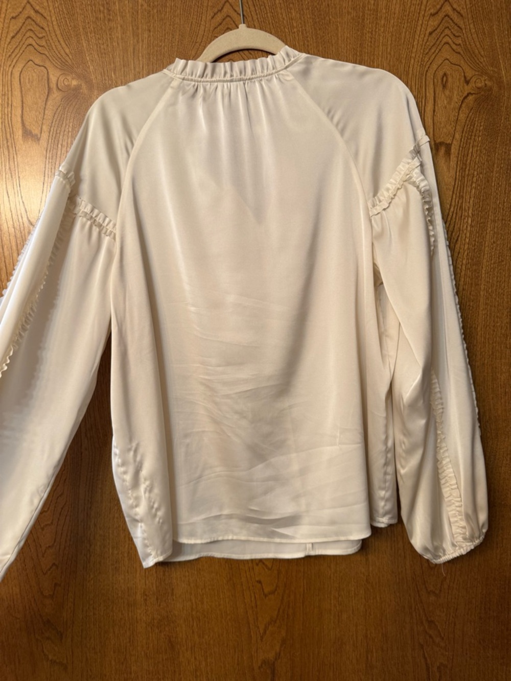 CAbi Cream Ruffle-Trim Blouse - Picture 6 of 8
